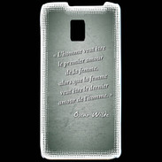 Coque LG P990 Homme veut Vert Citation Oscar Wilde
