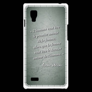 Coque LG Optimus L9 Homme veut Vert Citation Oscar Wilde