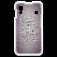 Coque Samsung ACE S5830 Homme veut Violet Citation Oscar Wilde