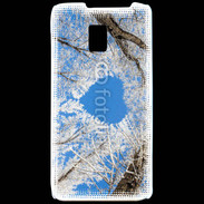 Coque LG P990 arbres enneigés coeur