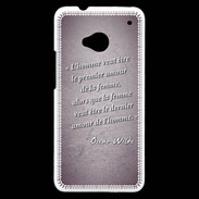 Coque HTC One Homme veut Violet Citation Oscar Wilde