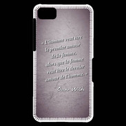 Coque Blackberry Z10 Homme veut Violet Citation Oscar Wilde
