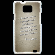 Coque Samsung Galaxy S2 Homme veut Sepia Citation Oscar Wilde
