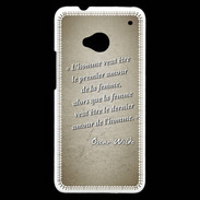 Coque HTC One Homme veut Sepia Citation Oscar Wilde