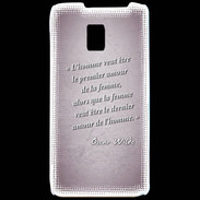 Coque LG P990 Homme veut Rose Citation Oscar Wilde