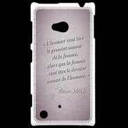 Coque Nokia Lumia 720 Homme veut Rose Citation Oscar Wilde