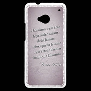 Coque HTC One Homme veut Rose Citation Oscar Wilde