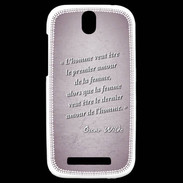 Coque HTC One SV Homme veut Rose Citation Oscar Wilde