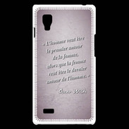Coque LG Optimus L9 Homme veut Rose Citation Oscar Wilde