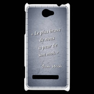 Coque HTC Windows Phone 8S Brave Bleu Citation Oscar Wilde