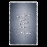 Etui carte bancaire Brave Bleu Citation Oscar Wilde