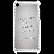 Coque iPhone 3G / 3GS Brave Gris Citation Oscar Wilde