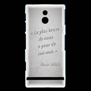 Coque Sony Xperia P Brave Gris Citation Oscar Wilde