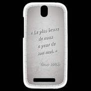 Coque HTC One SV Brave Gris Citation Oscar Wilde