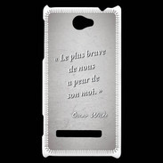 Coque HTC Windows Phone 8S Brave Gris Citation Oscar Wilde