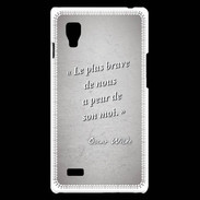 Coque LG Optimus L9 Brave Gris Citation Oscar Wilde