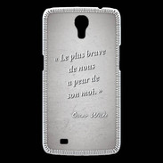 Coque Samsung Galaxy Mega Brave Gris Citation Oscar Wilde