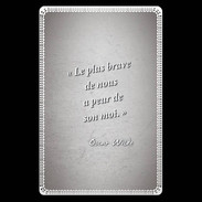 Etui carte bancaire Brave Gris Citation Oscar Wilde