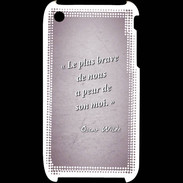 Coque iPhone 3G / 3GS Brave Rose Citation Oscar Wilde