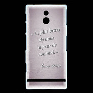 Coque Sony Xperia P Brave Rose Citation Oscar Wilde