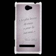 Coque HTC Windows Phone 8S Brave Rose Citation Oscar Wilde