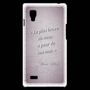 Coque LG Optimus L9 Brave Rose Citation Oscar Wilde