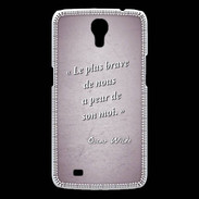 Coque Samsung Galaxy Mega Brave Rose Citation Oscar Wilde