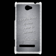 Coque HTC Windows Phone 8S Brave Noir Citation Oscar Wilde