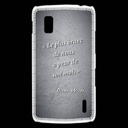 Coque LG Nexus 4 Brave Noir Citation Oscar Wilde