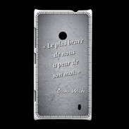 Coque Nokia Lumia 520 Brave Noir Citation Oscar Wilde