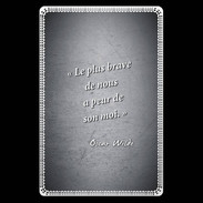 Etui carte bancaire Brave Noir Citation Oscar Wilde
