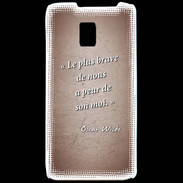Coque LG P990 Brave Rouge Citation Oscar Wilde