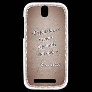 Coque HTC One SV Brave Rouge Citation Oscar Wilde