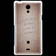 Coque Sony Xperia T Brave Rouge Citation Oscar Wilde