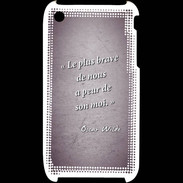 Coque iPhone 3G / 3GS Brave Violet Citation Oscar Wilde