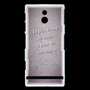 Coque Sony Xperia P Brave Violet Citation Oscar Wilde