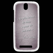 Coque HTC One SV Brave Violet Citation Oscar Wilde