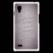 Coque LG Optimus L9 Brave Violet Citation Oscar Wilde
