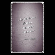 Etui carte bancaire Brave Violet Citation Oscar Wilde