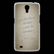 Coque Samsung Galaxy Mega Brave Sepia Citation Oscar Wilde