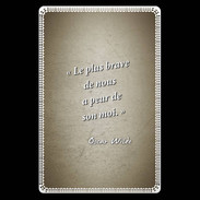 Etui carte bancaire Brave Sepia Citation Oscar Wilde