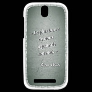 Coque HTC One SV Brave Vert Citation Oscar Wilde