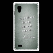 Coque LG Optimus L9 Brave Vert Citation Oscar Wilde