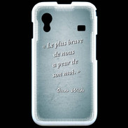 Coque Samsung ACE S5830 Brave Turquoise Citation Oscar Wilde