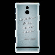 Coque Sony Xperia P Brave Turquoise Citation Oscar Wilde