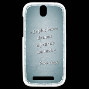 Coque HTC One SV Brave Turquoise Citation Oscar Wilde