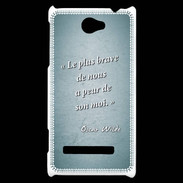 Coque HTC Windows Phone 8S Brave Turquoise Citation Oscar Wilde