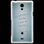 Coque Sony Xperia T Brave Turquoise Citation Oscar Wilde
