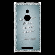 Coque Nokia Lumia 925 Brave Turquoise Citation Oscar Wilde