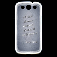 Coque Samsung Galaxy S3 Charme passé Bleu Citation Oscar Wilde